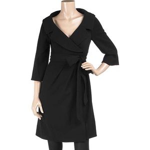 Diane Von Furstenberg Wool Double Knit Wrap Dress